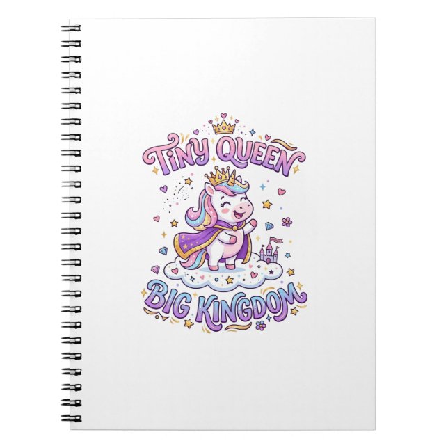 Unicorn Tiny Queen Big Kingdom Gift Idea Sticker a Notebook (Front)
