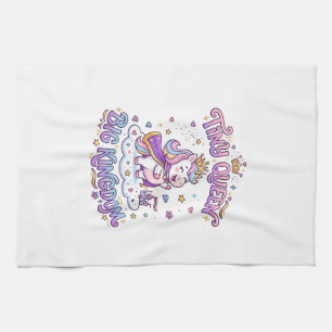 Unicorn Tiny Queen Big Kingdom Gift Idea Sticker a Tea Towel