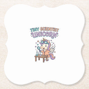 Unicorn Tiny Scientist Unicorn Trendy Product Grap Paper Coaster