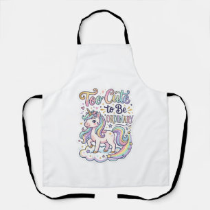 Unicorn Too Cute to Be Ordinary Premium Vector Sti Apron
