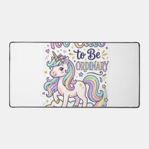 Unicorn Too Cute to Be Ordinary Premium Vector Sti Desk Mat