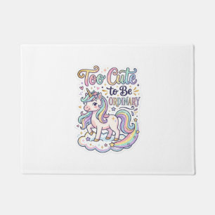 Unicorn Too Cute to Be Ordinary Premium Vector Sti Doormat