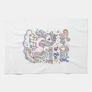 Unicorn Too Cute to Be Ordinary Premium Vector Sti Tea Towel