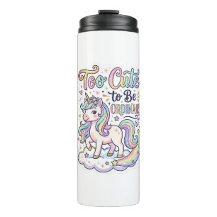 Unicorn Too Cute to Be Ordinary Premium Vector Sti Thermal Tumbler