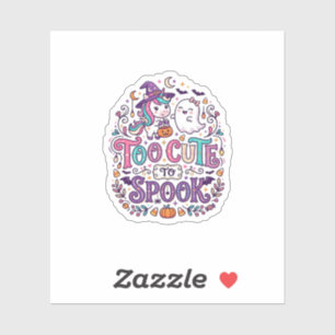 Unicorn Too Cute to Spook Colourful Marketplace Ar