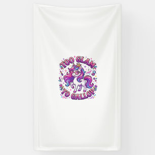 Unicorn Too Glam to Gallop Commercial Print on Dem Banner