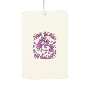 Unicorn Too Glam to Gallop Commercial Print on Dem Car Air Freshener