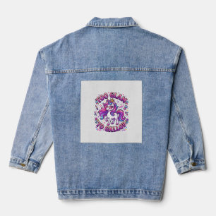 Unicorn Too Glam to Gallop Commercial Print on Dem Denim Jacket
