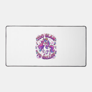 Unicorn Too Glam to Gallop Commercial Print on Dem Desk Mat