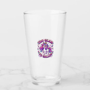 Unicorn Too Glam to Gallop Commercial Print on Dem Glass
