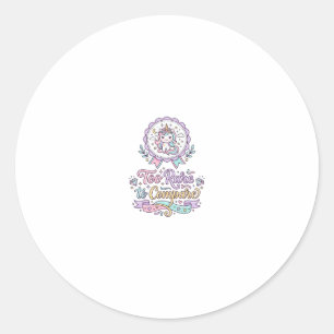 Unicorn Too Rare to Compare Cute Pastel T-Shirt De Classic Round Sticker