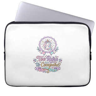 Unicorn Too Rare to Compare Cute Pastel T-Shirt De Laptop Sleeve