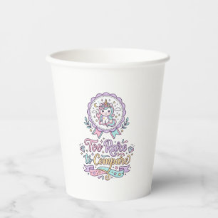 Unicorn Too Rare to Compare Cute Pastel T-Shirt De Paper Cups