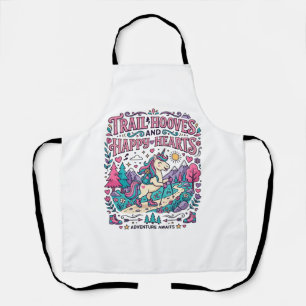 Unicorn Trail Hooves and Happy Hearts Colourful Ap Apron