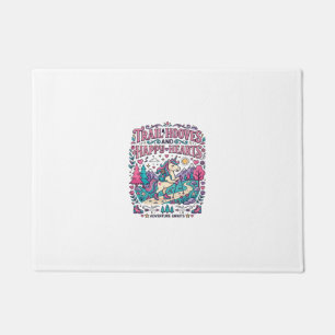 Unicorn Trail Hooves and Happy Hearts Colourful Ap Doormat
