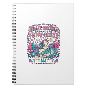 Unicorn Trail Hooves and Happy Hearts Colourful Ap Notebook