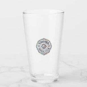 Unicorn Travel Club Original Zazzle Design_1 Glass