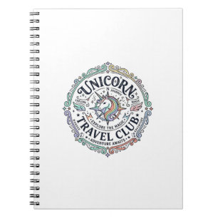Unicorn Travel Club Original Zazzle Design_1 Notebook
