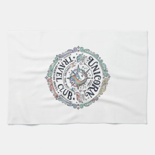 Unicorn Travel Club Original Zazzle Design_1 Tea Towel