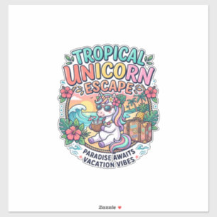 Unicorn Tropical Unicorn Escape POD Ready POD Artw