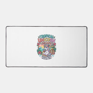 Unicorn Tropical Unicorn Escape POD Ready POD Artw Desk Mat