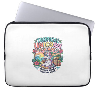 Unicorn Tropical Unicorn Escape POD Ready POD Artw Laptop Sleeve