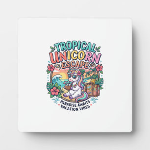 Unicorn Tropical Unicorn Escape POD Ready POD Artw Plaque