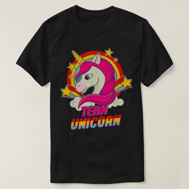 Unicorn  Tshirt Pony Girly Birthday Girls  (Design Front)