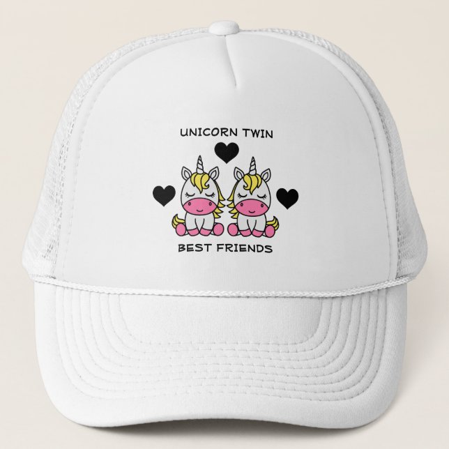 Unicorn Twin Sister  Trucker Hat (Front)