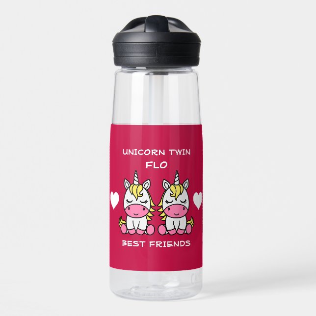 Unicorn Twin Sister  Water Bottle (Front)
