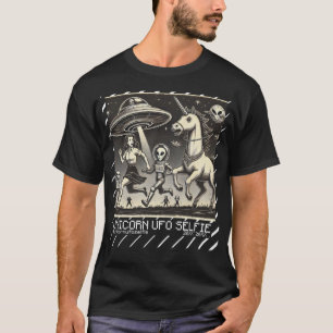 Unicorn UFO Selfie: Vintage Escape (space, alien) T-Shirt