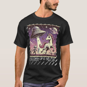 Unicorn UFO Selfie: Vintage Escape (space, alien) T-Shirt