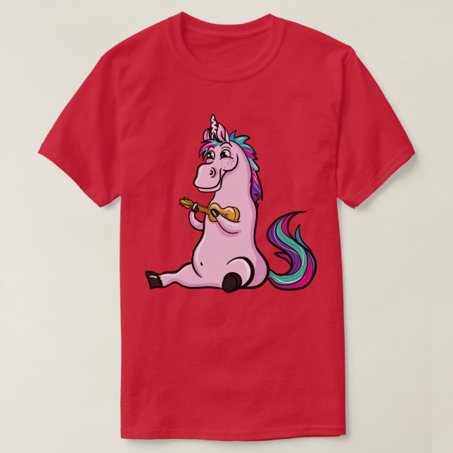 Unicorn Ukulele T-Shirt (Design Front)