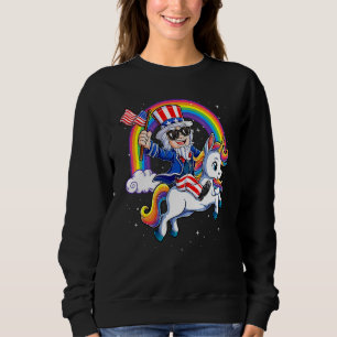Unicorn Uncle Sam 4th Of July Mericorn Men Women U Sweatshirt