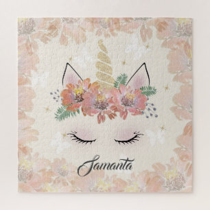 Unicorn, Unicorn Face, personalised Jigsaw Puzzle