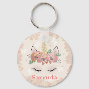 Unicorn, Unicorn Face, personalised Key Ring