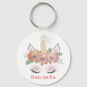 Unicorn, Unicorn Face, personalised Key Ring