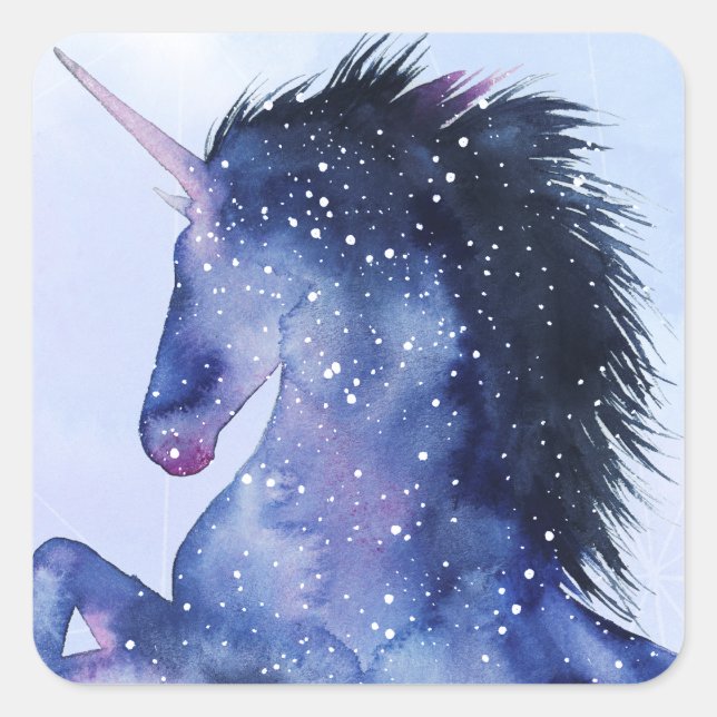 Unicorn Universe - Cosmic Square Sticker (Front)