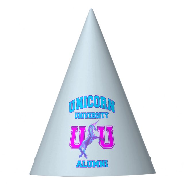 Unicorn University Party Hat (Front)