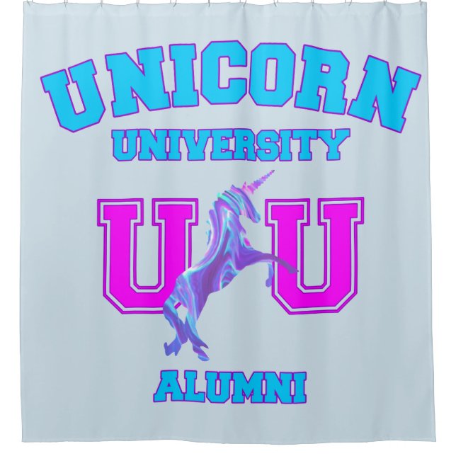 Unicorn University Shower Curtain (Front)