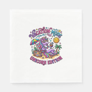 Unicorn Vacation Mode Unicorn Edition Commercial P Napkin
