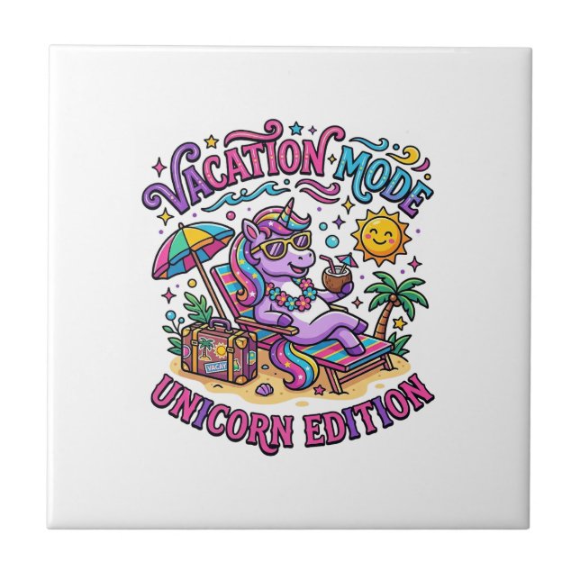 Unicorn Vacation Mode Unicorn Edition Commercial P Tile (Front)