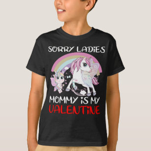 Unicorn Valentines Day Boys Kids Sorry Ladies Momm T-Shirt