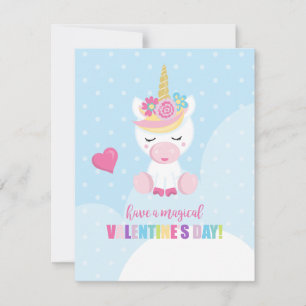 Unicorn Valentine's Day Card