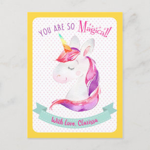 Unicorn Valentines Day Card Kids (Classroom)