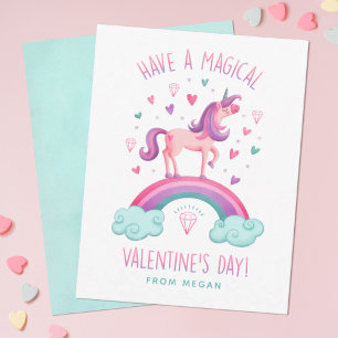 Unicorn Valentines Day Greeting Card