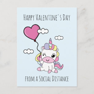 Unicorn Valentine's Day Postcard