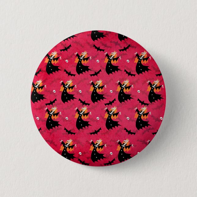Unicorn Vampire 6 Cm Round Badge (Front)