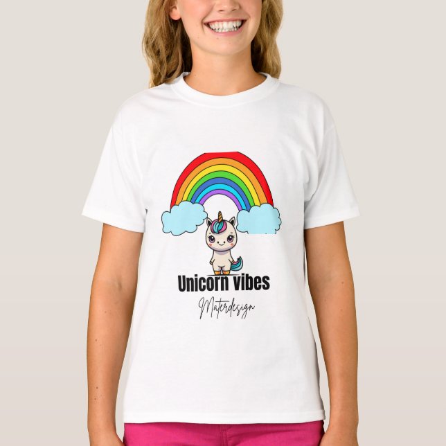 Unicorn Vibes Magic Tee#kidstshirts T-Shirt (Front)