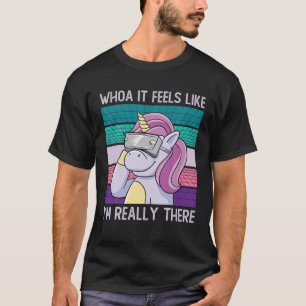 Unicorn Virtual Reality VR Gamer Rainbow Magical C T-Shirt